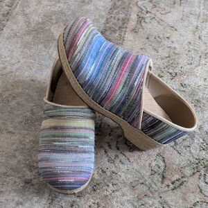 Multicolor Striped Clogs Dansko Size 38
